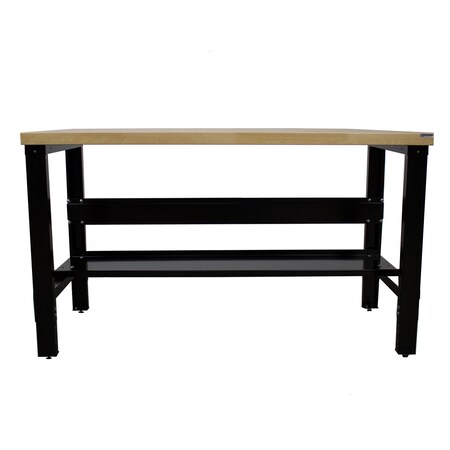 Borroughs Leveling Feet Adjustable Height Workbench, Hardwood, 60" W, 36" Height, 2000 lb., Straight WB301-F604
